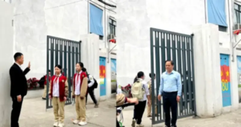 Thầy Hiệu Trưởng Và Phó Hiệu Trưởng Đón Học Sinh Mỗi Sáng Gây Xúc Động Mạng Xã Hội