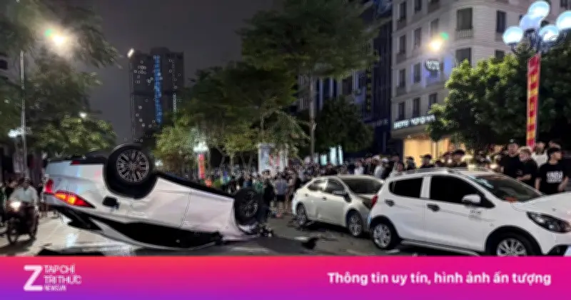 Tài xế Lexus gây tai nạn liên hoàn 6 xe trên phố Trung Kính bị tạm giữ hình sự