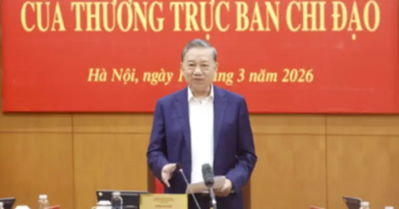 Tổng Bí thư Tô Lâm chỉ đạo hoàn thiện thể chế, pháp luật tại phiên họp Ban Chỉ đạo