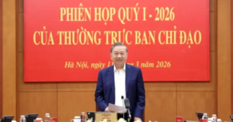 Tổng Bí thư Tô Lâm chỉ đạo hoàn thiện thể chế, pháp luật tại phiên họp quan trọng