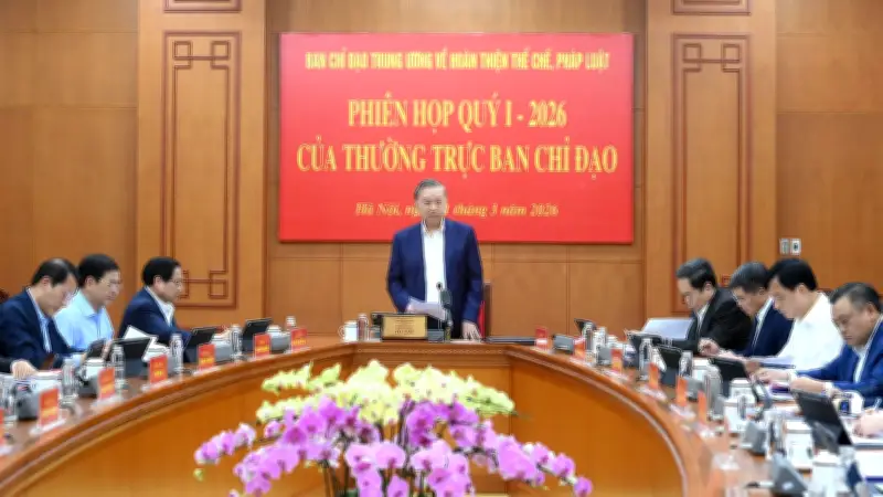 Tổng Bí thư Tô Lâm chỉ đạo phiên họp hoàn thiện thể chế, pháp luật quý I/2026