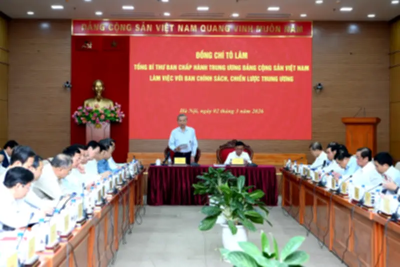 Tổng Bí thư Tô Lâm chỉ đạo xây dựng nghị quyết tăng trưởng kinh tế dài hạn đến 2045