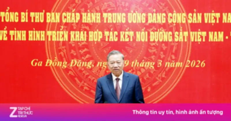 Tổng Bí thư Tô Lâm kiểm tra tiến độ kết nối đường sắt Việt Nam - Trung Quốc tại Lạng Sơn