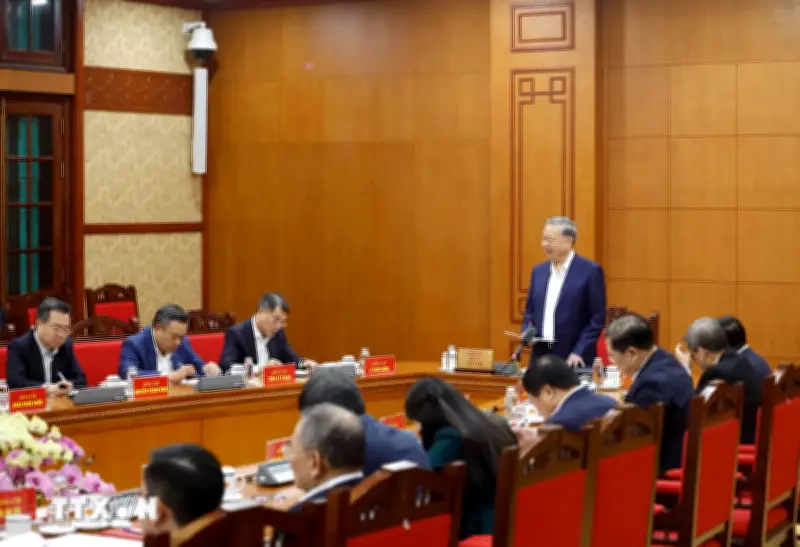Tổng Bí thư Tô Lâm làm việc với Ban Tổ chức Trung ương về công tác cán bộ