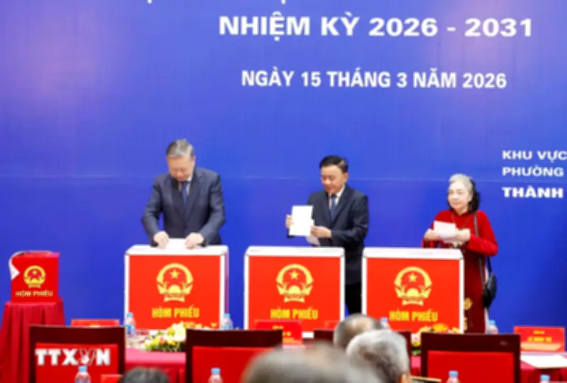 Tổng Bí thư Tô Lâm tham gia bầu cử tại phường Ba Đình, Hà Nội