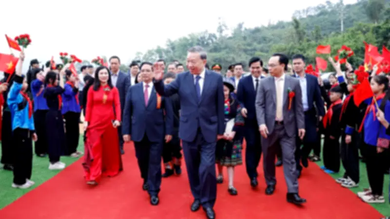 Tổng Bí thư Tô Lâm và Thủ tướng Phạm Minh Chính khởi công trường nội trú biên giới tại Lạng Sơn