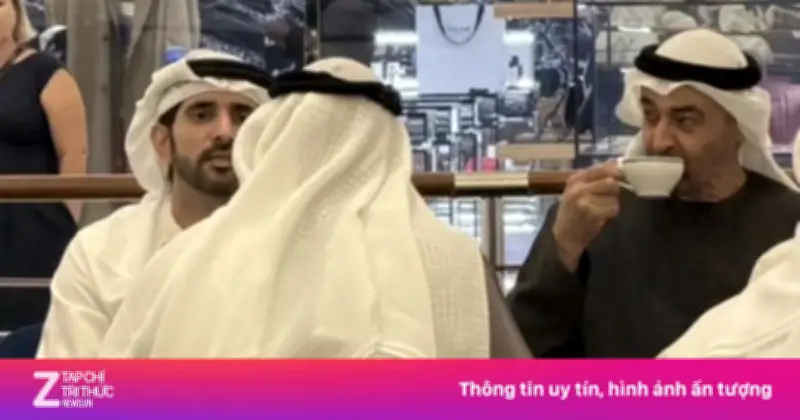 Tổng thống UAE và Thái tử Dubai uống cà phê tại trung tâm thương mại giữa căng thẳng chiến sự