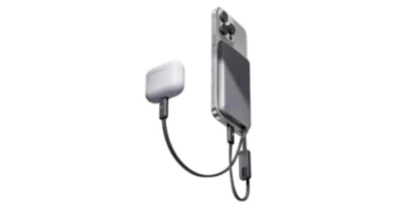 TORRAS AirVolt: Pin sạc dự phòng siêu mỏng 0,5 inch, tích hợp dây USB-C