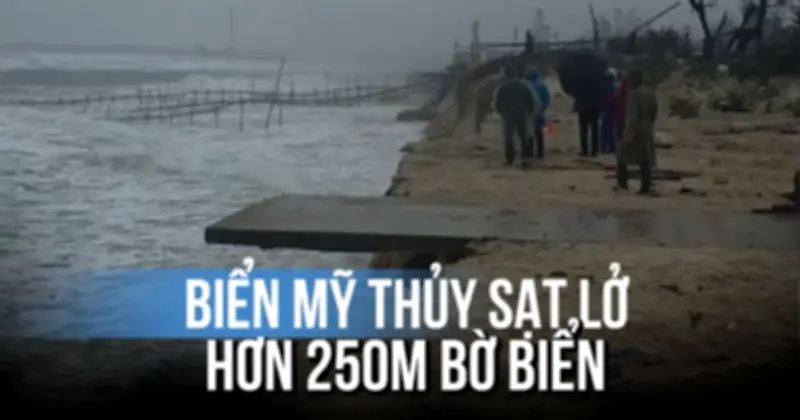 Triều Cường Đang Cao, Bến Mỹ Thủy Sạt Lở Hơn 250m Bờ Biển