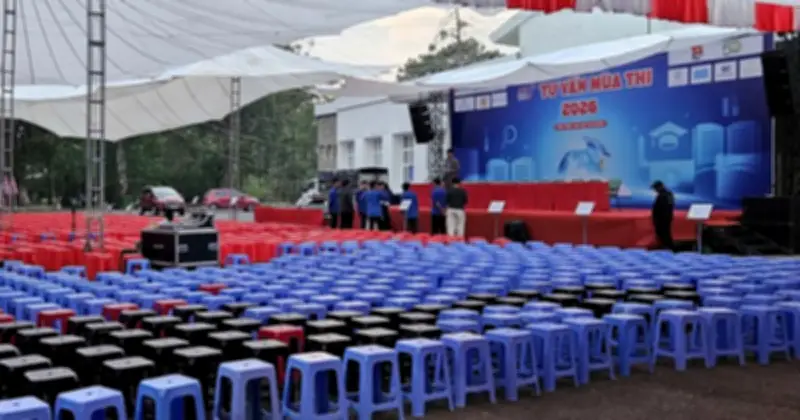Trường ĐH Đà Lạt rộn ràng chuẩn bị đón hơn 2.700 học sinh lớp 12 tại Ngày hội Tư vấn mùa thi 2026