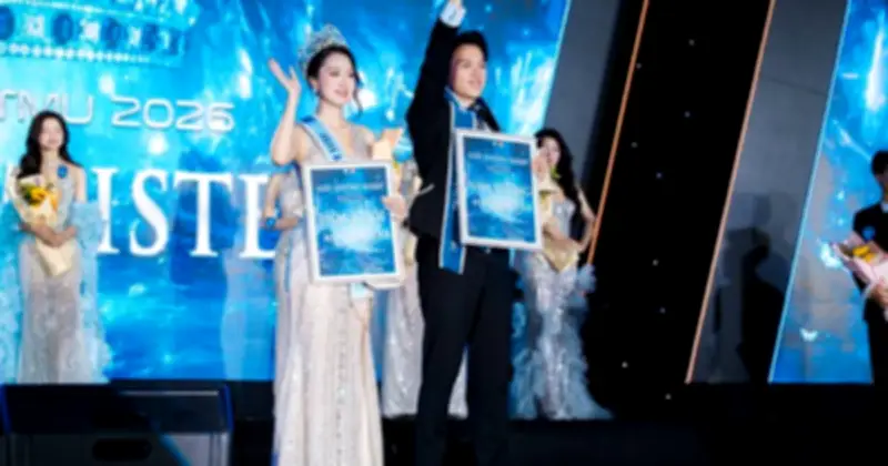 Trương Nhật Quân Đăng Quang Nam Vương Miss & Mister TMU 2026 Trong Đêm Chung Kết Sôi Động