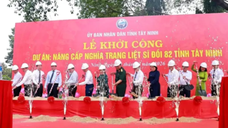 Tây Ninh khởi công nâng cấp Nghĩa trang Liệt sĩ Đồi 82 với tổng đầu tư 373 tỷ đồng
