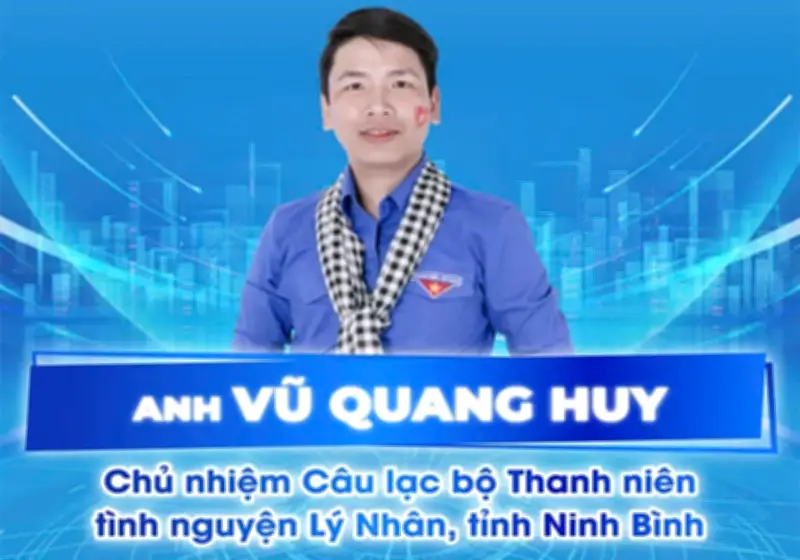 Vũ Quang Huy: Gương mặt trẻ tiêu biểu với hành trình tình nguyện vì cộng đồng tại Ninh Bình