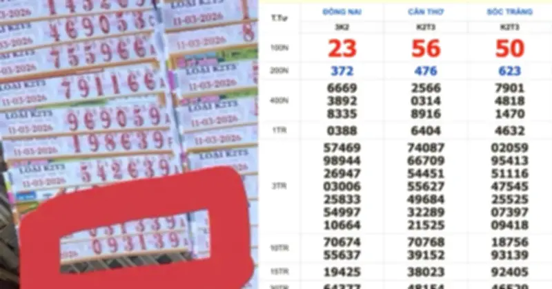 Vé số miền Nam ngày 11/3: Cọc vé giải ba Sóc Trăng trị giá 140 triệu đồng lộ diện