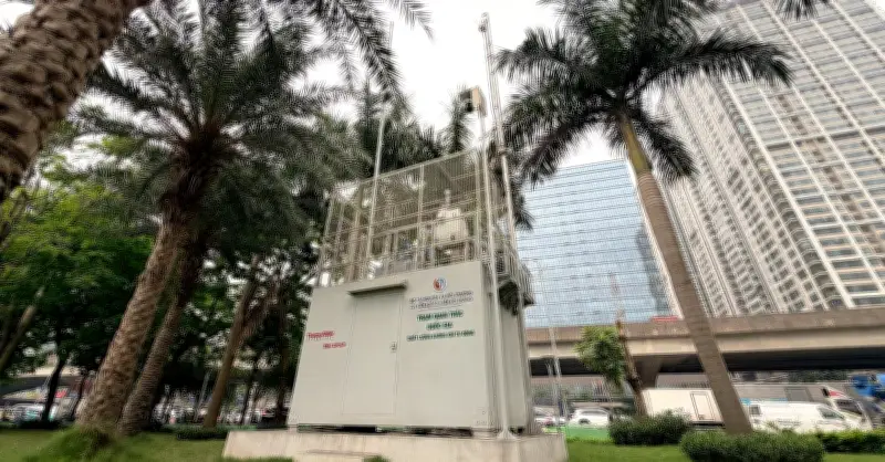 Vụ sai phạm hệ thống quan trắc môi trường: Cận cảnh trạm tại Hà Nội