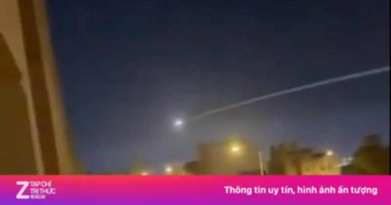 Video ghi lại cảnh tên lửa Patriot bị nghi đánh chặn, hụt rơi xuống Bahrain