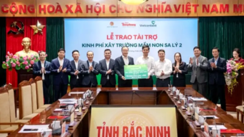 Vietcombank tài trợ 10 tỷ đồng xây trường mầm non mới tại Bắc Ninh