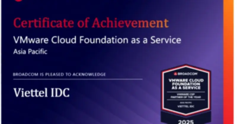 Viettel IDC Được Vinh Danh Đối Tác Cloud Xuất Sắc Nhất 2025 Của VMware