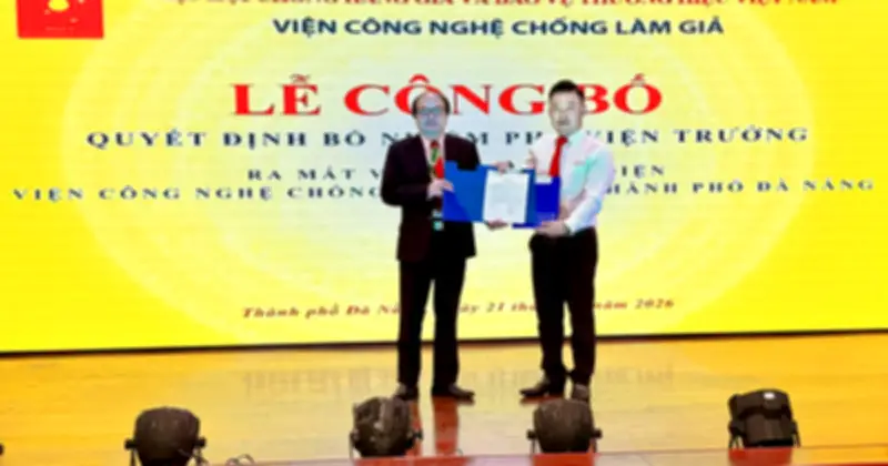 Viện Công nghệ chống làm giả bổ nhiệm Phó Viện trưởng và ra mắt văn phòng tại Đà Nẵng