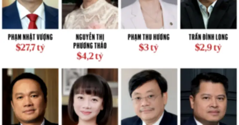 Việt Nam có 8 tỷ phú USD trong bảng xếp hạng Forbes 2026, tăng 3 người so với năm trước