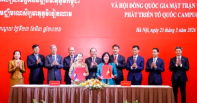 Việt Nam - Campuchia ký thỏa thuận hợp tác mặt trận giai đoạn 2026-2031, chú trọng thế hệ trẻ