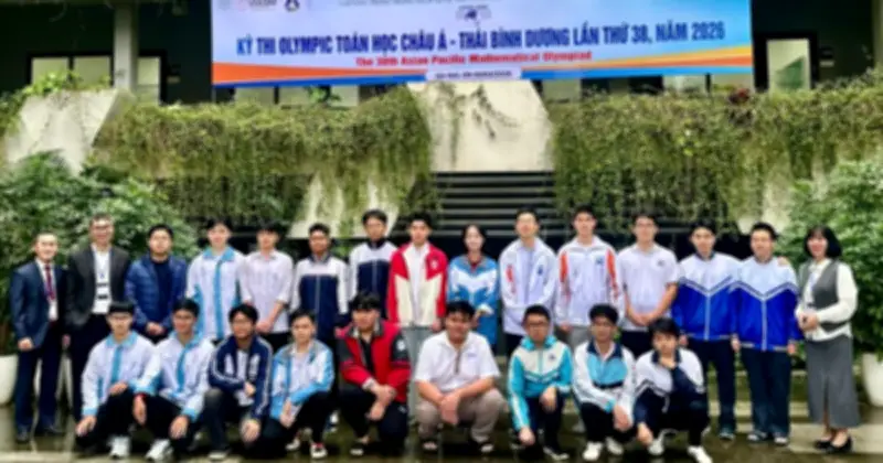 Việt Nam công bố top 10 học sinh xuất sắc tại vòng thi Olympic Toán học châu Á – Thái Bình Dương 2026