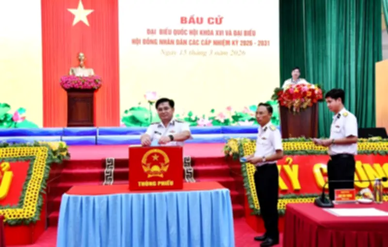 Vùng 5 Hải quân trang nghiêm tổ chức bầu cử đại biểu Quốc hội và HĐND các cấp