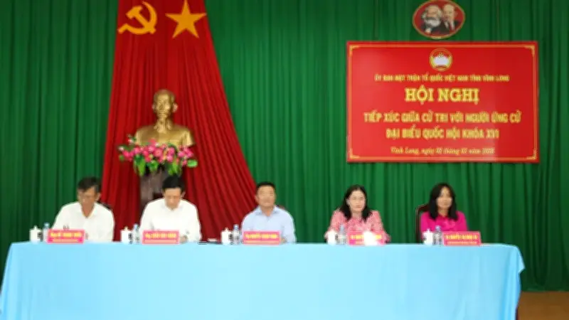 Vĩnh Long: Hàng trăm cử tri tham gia tiếp xúc ứng cử viên Quốc hội và HĐND tỉnh