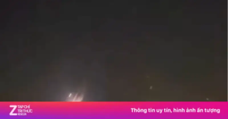 Vệt Sáng Từ Đầu Đạn Tên Lửa Hezbollah Xé Toạc Bầu Trời Israel