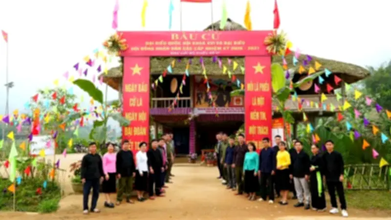 Xã Nghĩa Đô Sáng Tạo Trang Trí Điểm Bầu Cử, Đẩy Mạnh Tuyên Truyền Ngày Hội Toàn Dân