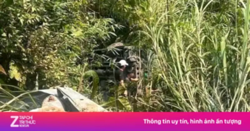 Xe khách 29 chỗ lao xuống vực ở Tam Đảo, hơn 100 người tham gia cứu nạn