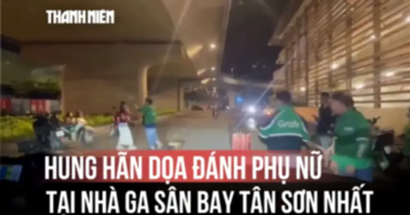 Xôn xao clip người đàn ông đập phá đồ đạc, đọa đánh phụ nữ trước nhà ga T3