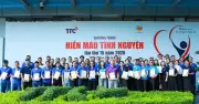 Chương trình hiến máu 'Niềm vui từ lòng nhân ái' lần thứ 15 thu hút 210 người tham gia