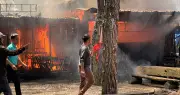 Cháy lớn thiêu rụi 4 gian hàng tại Khu phố đêm Măng Đen, Quảng Ngãi