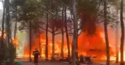 Cháy lớn thiêu rụi nhiều ki ốt tại khu kinh tế đêm Măng Đen, Quảng Ngãi