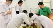Cấp cứu thành công bệnh nhi hóc hạt nhãn nguy kịch tại Nghệ An