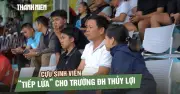 Cựu sinh viên ĐH Thủy Lợi truyền lửa đam mê cho con từ khăn đại TNSV THACO Cup 2026
