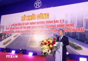 Hà Nội khởi công dự án giao thông trọng điểm trên tuyến vành đai 2,5