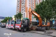 Hà Nội phân luồng giao thông để thi công tại nút giao Cổ Linh và Đầm Quang Trung