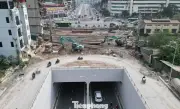 Hầm chui Giải Phóng - Kim Đồng thông xe nhưng hạ tầng còn dang dở, gây ùn tắc