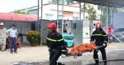 Quảng Ngãi diễn tập cứu nạn, cứu hộ sau tai nạn giao thông giả định trong kho
