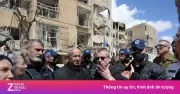 Thủ tướng Netanyahu thị sát hiện trường vụ tấn công của Iran tại miền Nam Israel