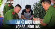 Thanh niên dùng gậy đập vỡ kính taxi sau khi ép xe trên Quốc lộ 20