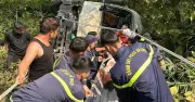 Xe khách 29 chỗ lật xuống vực ở Tam Đảo, 7 người bị thương được cấp cứu