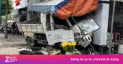 Xe tải chạy ngược chiều, lao lên vỉa hè húc sập sạp trái cây tại TP.HCM