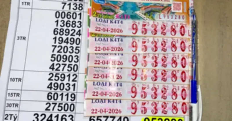 6 tờ vé số trúng độc đắc 12 tỉ đồng tại Tây Ninh gây sốt