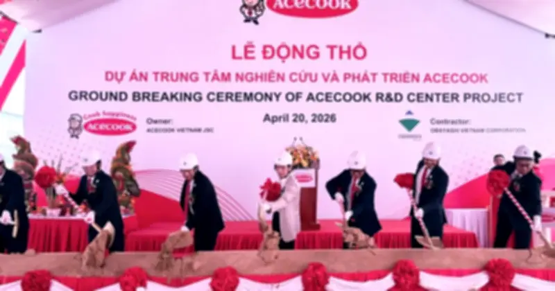 Acecook Việt Nam khởi công Trung tâm R&D D-GROOVE, đưa giá trị thực phẩm Việt ra thế giới