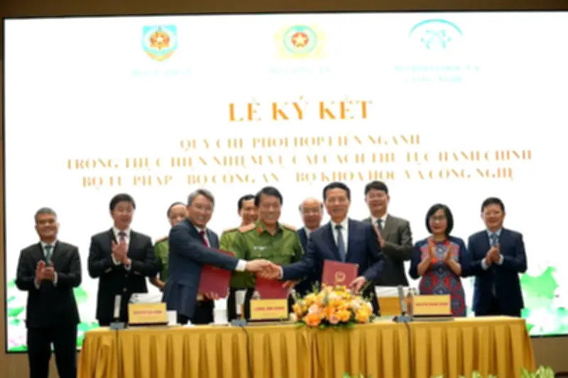 Bộ Công an, Tư pháp, Khoa học và Công nghệ ký kết quy chế phối hợp cải cách thủ tục hành chính