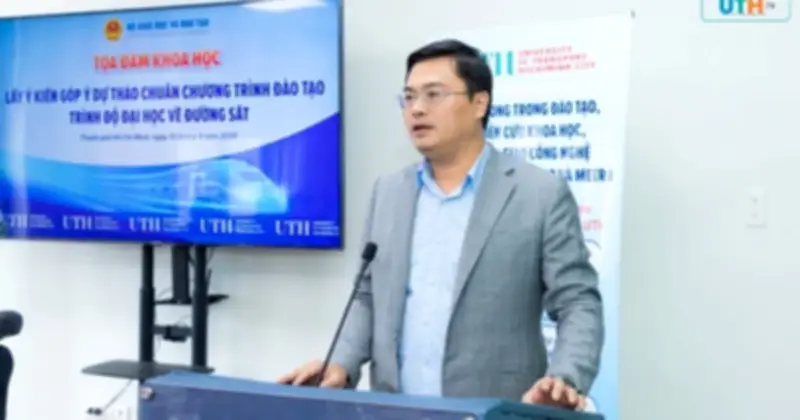 Bộ GD-ĐT lấy ý kiến chuẩn đào tạo đại học ngành đường sắt tại UTH