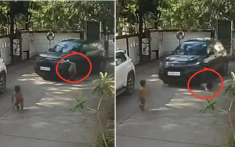 Bé gái Ấn Độ thoát chết thần kỳ sau khi bị ô tô cán qua người